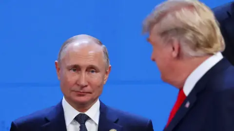 Vladimir Putin and Donald Trump at the G20 summit.
