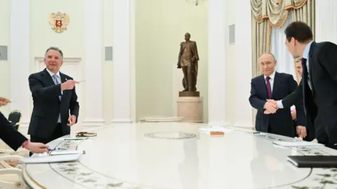 Steve Witkoff meeting with Vladimir Putin at the Kremlin.