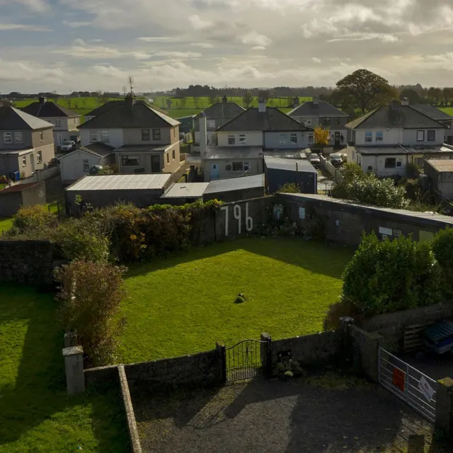 A general view of the former site of the Bon Secours Mother and Baby home and the memorial garden where it is believed 796 children are buried can be seen on February 21, 2024 in Tuam, Ireland.