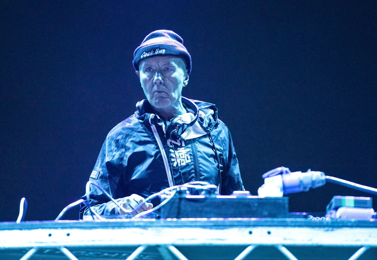 Irvine Welsh DJing at the Playground Festival.