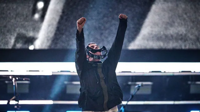 Liam Gallagher performing