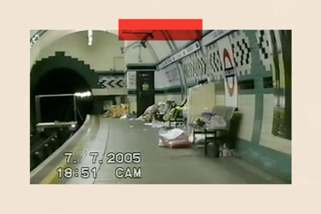 Video footage taken by emergency services of the scene at Russell Square Tube station in London, after a bomb blast onboard a train