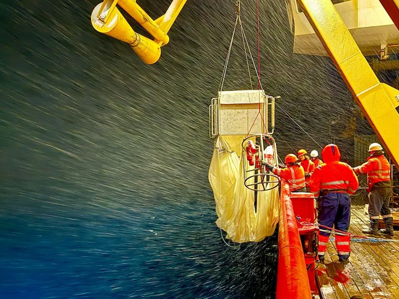 Plankton sampling often happens at midnight when the animals are closest to the ocean surface.