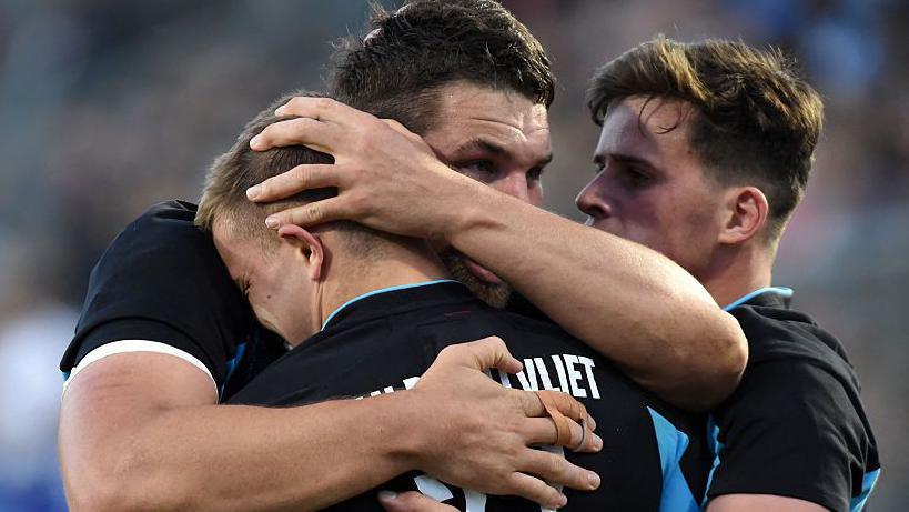 Jack van Poortvliet celebrating a try