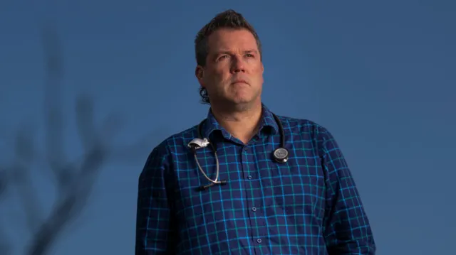 Dr Chris Webster standing outside Leongatha Hospital.