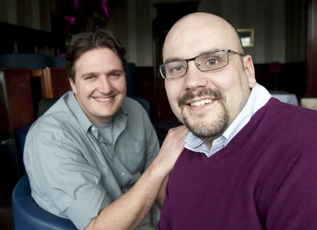 Mark Large/ANL/Shutterstock Dan Biddle (in Wheelchair) With Adrian Heili.