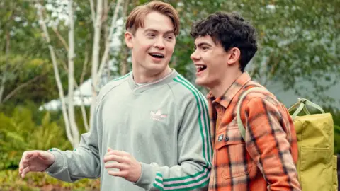 Locke pictured with Heartstopper co-star Kit Connor said the forthcoming film will be a really nice closing chapter