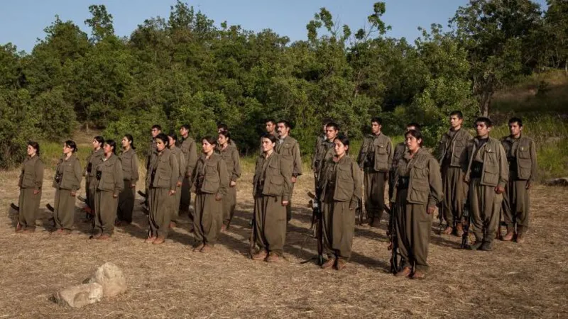 PKK fighters training in Iraqi Kurdistan.