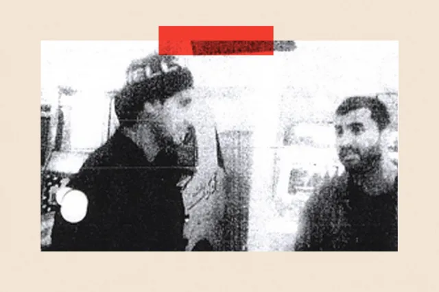 A surveillance photo shows Mohammed Sidique Khan (right) the ringleader of the 7/7 bombings