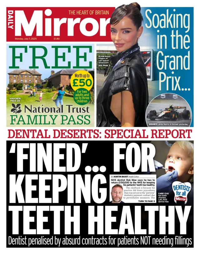 The Daily Mirror launches a campaign for accessible NHS dentistry, highlighting 'dental deserts'.