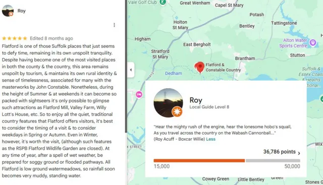 Google review of Flatford.